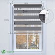 VOUNOT - Lot de 2 Store enrouleur jour nuit double 50x150cm Gris - vignette