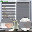 VOUNOT - Lot de 2 Store enrouleur jour nuit double 55x150cm Gris - vignette