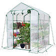VOUNOT - Serre de jardin avec etageres et bache PE renforcee 135g/m2 143x143x195cm - vignette