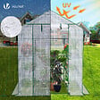 VOUNOT - Serre de jardin avec etageres et bache PE renforcee 135g/m2 143x143x195cm - vignette