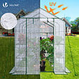 VOUNOT - Serre de jardin avec etageres et bache PE renforcee 135g/m2 143x215x195cm - vignette