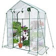 VOUNOT - Serre de jardin avec etageres et bache PE renforcee 135g/m2 143x73x195cm - vignette
