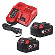 MILWAUKEE - Pack 2 Batteries 18V MILWAUKEE M18 NRG-502 2 x 5.0 Ah 4933459217 - vignette