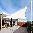 COTE STORE - Voile d'ombrage 3 x 3 x 4,24 m imperméable 220g/m² Haute densité - Tissu déperlant - Beige crème - vignette