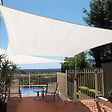 COTE STORE - Voile d'ombrage 4 x 3 m imperméable 220g/m² Haute densité - Tissu déperlant - Beige crème - vignette