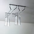 EMUCA - Porte-verres pour meubles Supra 1 rangée, longueur 340mm, Acier, Chromé - vignette