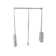 EMUCA - Penderie rabattable pour armoire Hang, 450 - 600, Chromé, Acier et Plastique. - vignette