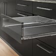 EMUCA - Kit de tiroirs pour cuisine ou salle de bains Vertex avec réglages 3D, hauteur 178mm, avec panneaux inclus, module 450mm, Gris antracite - vignette