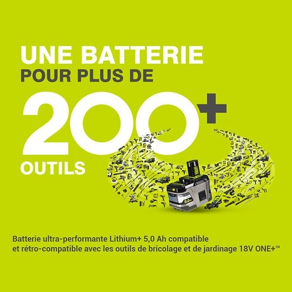RYOBI - Batterie RYOBI RB18L50 ONE+ 18V 5Ah Li-ion - large