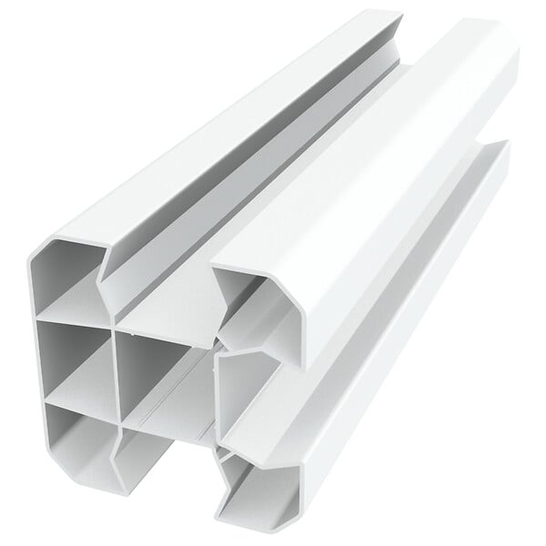 ALTONA - Poteau d'angle PVC ADELE blanc - 90x90cm - large