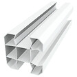ALTONA - Poteau d'angle PVC ADELE blanc - 90x90cm - vignette