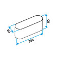 ALDES - Raccord mâle Minigaine pour conduits rigides PVC - 60 x 200mm - vignette