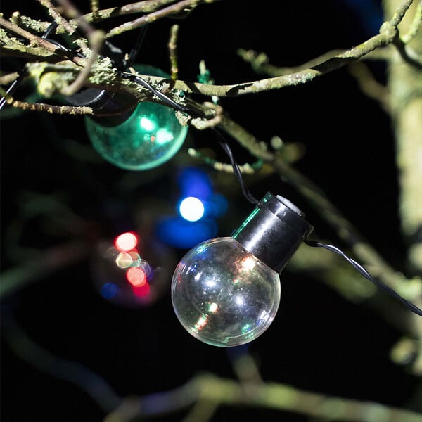 XANLITE - Guirlande solaire LED style guinguette 5 m - 8 ampoules RVB - large