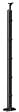 KORDO - Poteau garde-corps aluminium Opalu - Noir - 972x43x43 mm - vignette