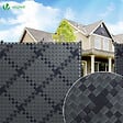 VOUNOT - Kit de lamelles occultantes PVC brise vue 150m x 4.7cm avec 300 clips Gris - vignette
