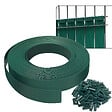 VOUNOT - Kit de lamelles occultantes PVC brise vue 75m x 4.7cm avec 150 clips Vert - vignette