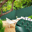 VOUNOT - Kit de lamelles occultantes PVC brise vue 75m x 4.7cm avec 150 clips Vert - vignette