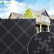 VOUNOT - Kit de lamelles occultantes PVC brise vue 150m x 4.7cm avec 300 clips Noir - vignette