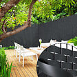 VOUNOT - Kit de lamelles occultantes PVC brise vue 75m x 4.7cm avec 150 clips Noir - vignette