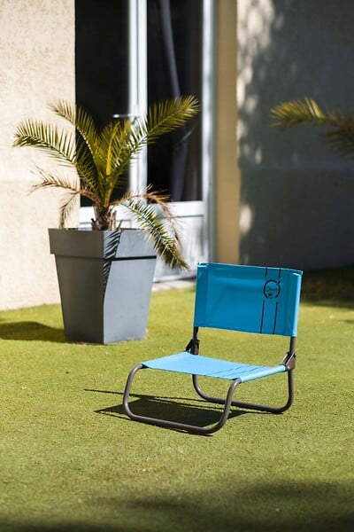 O'BEACH - Chaise cale-dos de plage 1 pliure - Dimensions : 40 x 45 x 50 cm - large