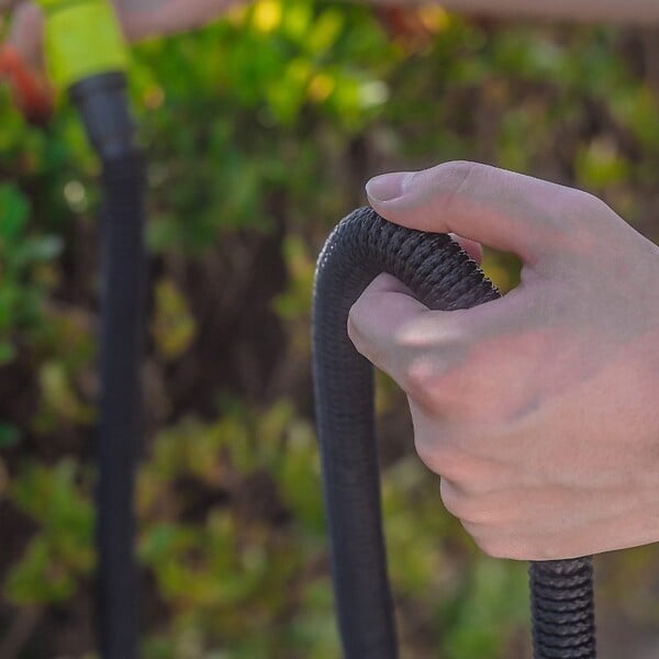 SUAN - Tuyau d'arrosage extensible - Kit complet avec accessoires - Longueur : 5 à 15 mètres - large