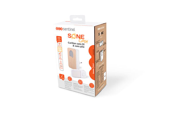 SCS SENTINEL - Carillon sans fil SONE COSY - plastique recyclé - Bois - large