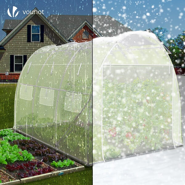 VOUNOT - Serre de jardin Toute Saison 6m2 avec portes laterales - large