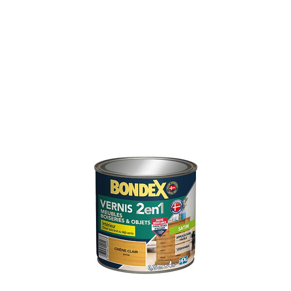 BONDEX - Vernis bois 2-en-1 satin - Chêne clair - 250ml - large