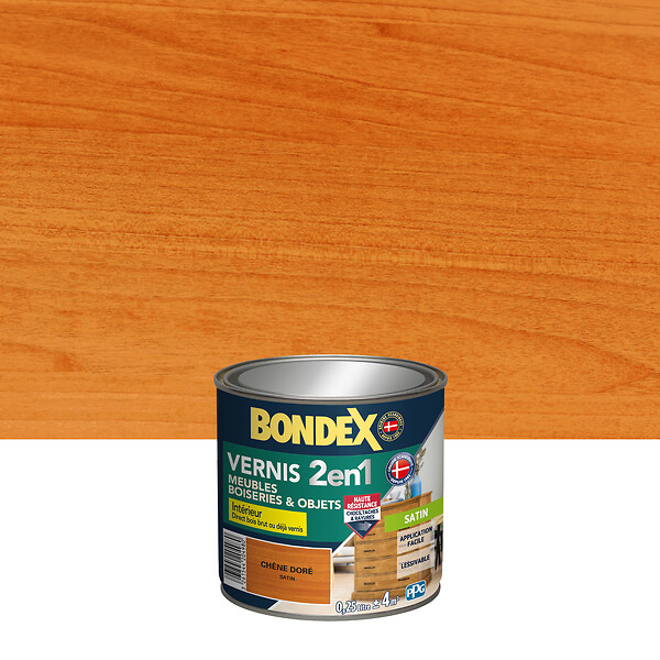 BONDEX - Bondex vernis 2en1 satin chène doré 250 ml - large