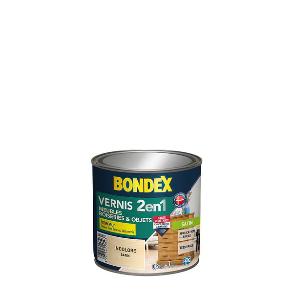 BONDEX - Vernis 2en1 satin incolore 0,5L - large