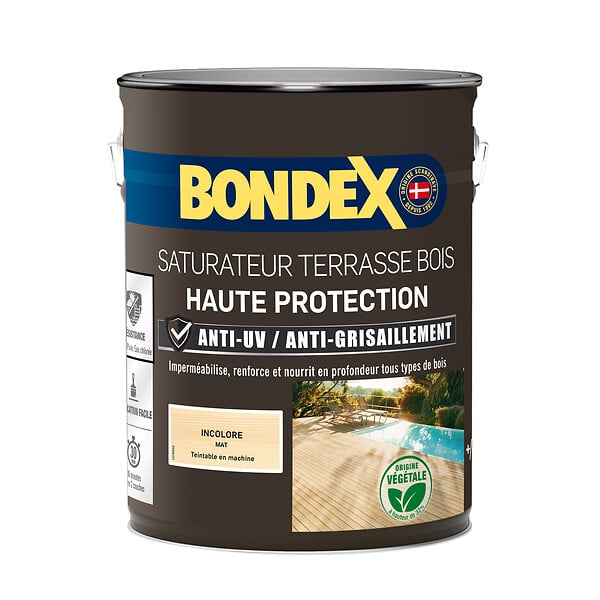 BONDEX - Saturateur bois extérieur - Bondex - Incolore - Mat - 5L - large