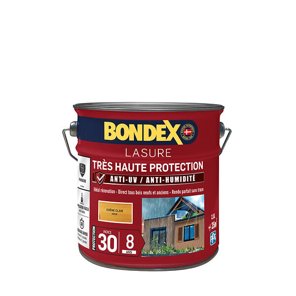 BONDEX - Lasure 8 ans Chêne Clair Satiné 2,5L - large