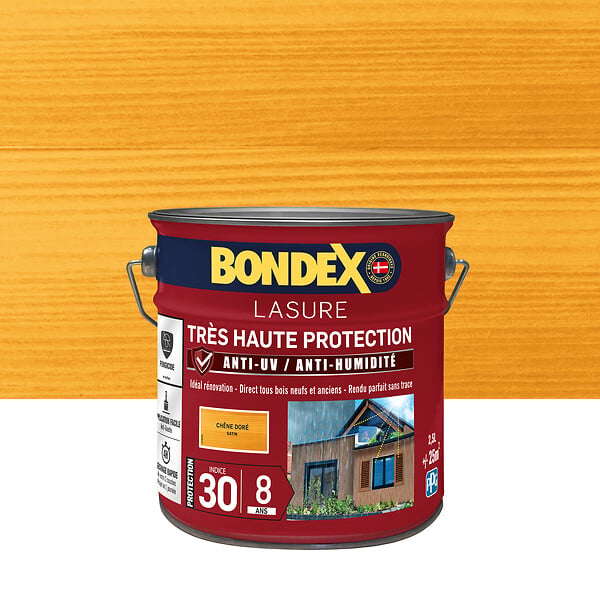 BONDEX - Lasure extérieure Très Haute Protection Chêne Doré 2.5L - large