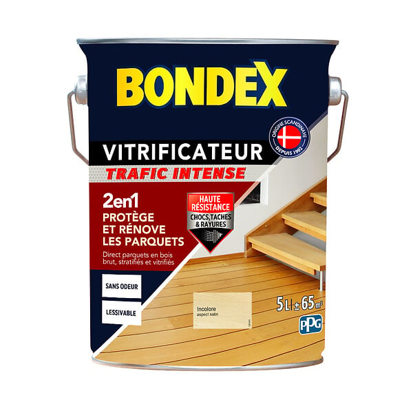 BONDEX - Vernis parquet satin incolore - 5L - large