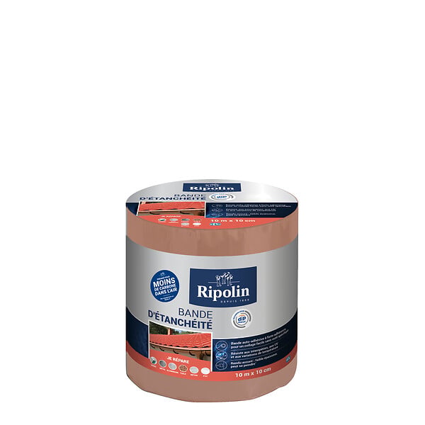 RIPOLIN - Bande auto-adhésive étanche Terre cuite - 10mx10cm - large