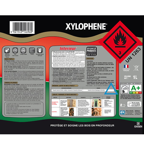 XYLOPHENE - Traitement insecticide meuble-objet ancien - 1L - large