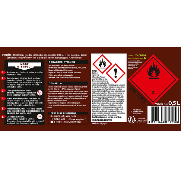 XYLOPHENE - Décapant gel bois - 0,5L - large