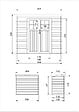 TIMBELA - TIMBELA M311F Abri de jardin en bois - l204xL142xH200cm / 2.22m2 - porte verrouillable de haute qualité - vignette