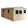 TIMBELA - Abri de Jardin en Bois Naturel - H226xl324xL516 cm / 15 m² - M337 - vignette