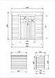 TIMBELA - Abri de jardin en bois - H200 x l239 x L142 cm / 2.63 m2 - porte verrouillable de haute qualité - M310F - vignette