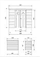 TIMBELA - Abri de jardin en bois - l204xL142xH200cm / 2.22m2 - M311 - vignette