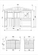 TIMBELA - Abri de Jardin en Bois Naturel - H226x318x220 cm / 6 m² - M334 - vignette