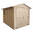 TIMBELA - TIMBELA M105 - GARAGE en bois Naturel - H222xL320xl244 cm / 6 m² - vignette