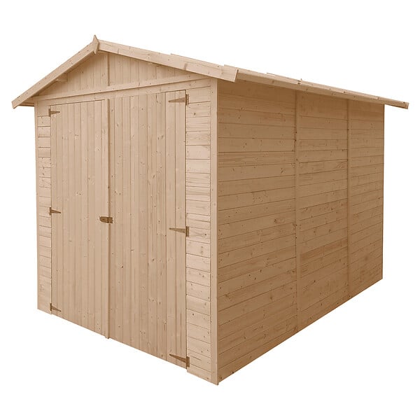 TIMBELA - TIMBELA M105 - GARAGE en bois Naturel - H222xL320xl244 cm / 6 m² - large