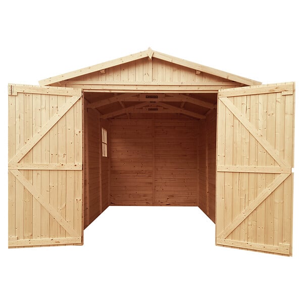TIMBELA - TIMBELA M105 - GARAGE en bois Naturel - H222xL320xl244 cm / 6 m² - large