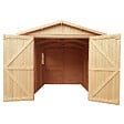 TIMBELA - TIMBELA M105 - GARAGE en bois Naturel - H222xL320xl244 cm / 6 m² - vignette