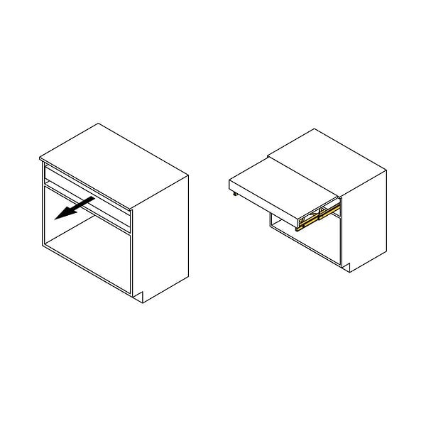 EMUCA - Coulisses pour table extensible et relevable Oplà Top, Aluminium, Acier inox anodisé - large
