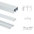 EMUCA - Kit de quincaillerie pour Placard 81 2-coulissants et fermeture souple, profil aigu, épaisseur 16mm, panneaux non inclus, Anodisé mat - vignette