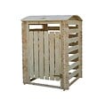 TIMBELA - TIMBELA M606 Cache Poubelle en Bois à Porte Verrouillables, 240 litres - vignette