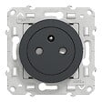 SCHNEIDER ELECTRIC - Prise de courant 2P+T affleurante - Odace - Anthracite - 16A - vignette
